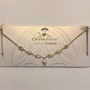 Rhinstone silver color head chain with bobbie pins brand new